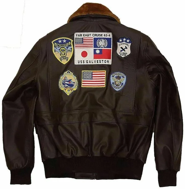 Tom cruise top gun pete maverick bomber fur leather flying flight jacket for men