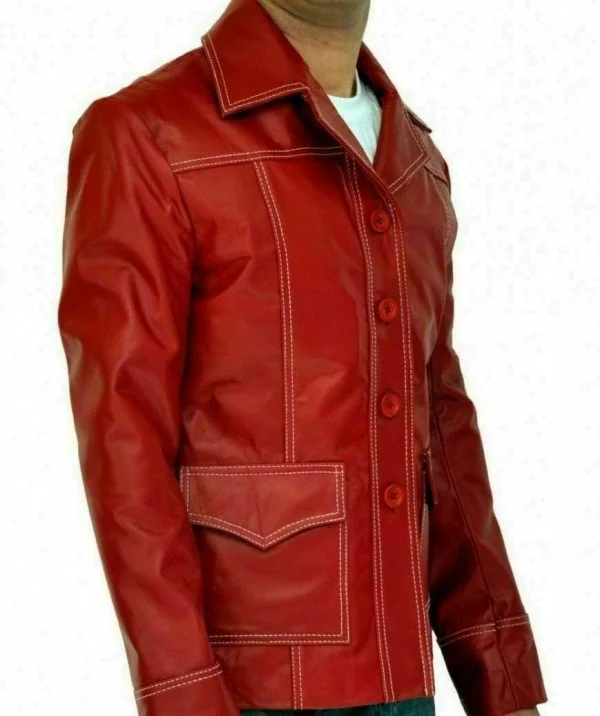 Fight Club Brad Pitt Real Leather Jacket