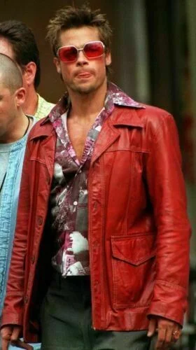 Fight Club Brad Pitt Real Leather Jacket