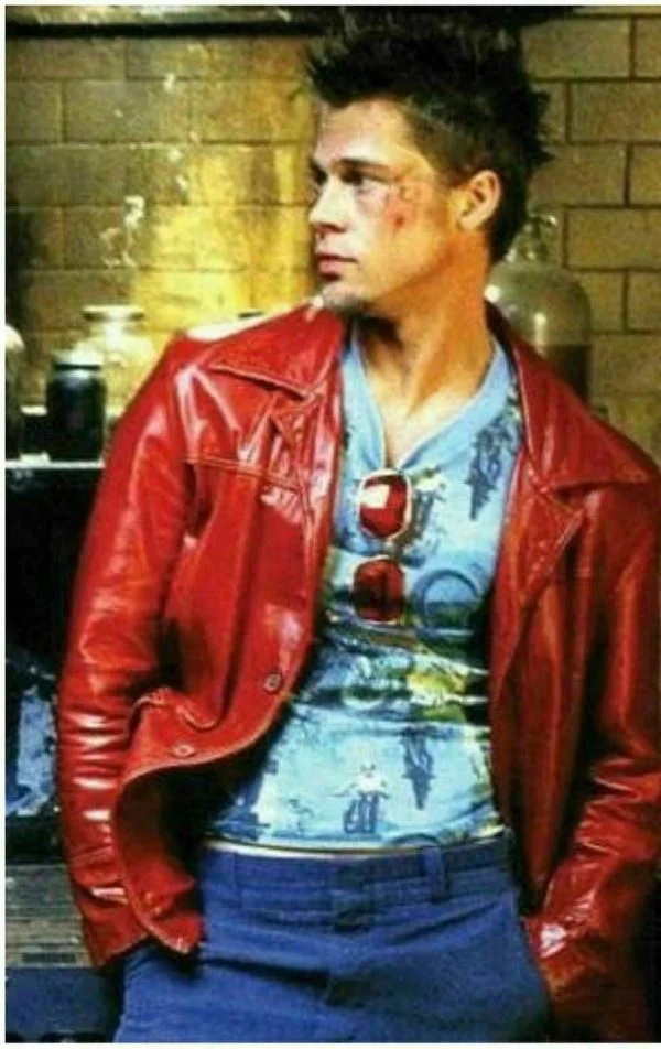 Fight Club Brad Pitt Real Leather Jacket