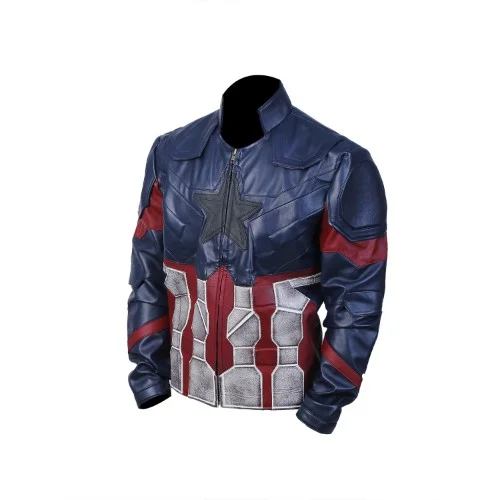 Captain America Infinity War Genuine Leather Jacket Waxed