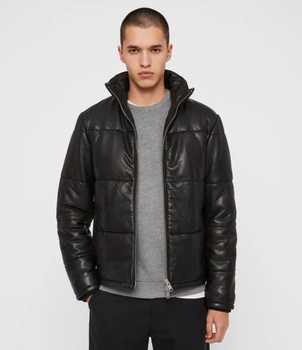 Coronet leather puffer jacket