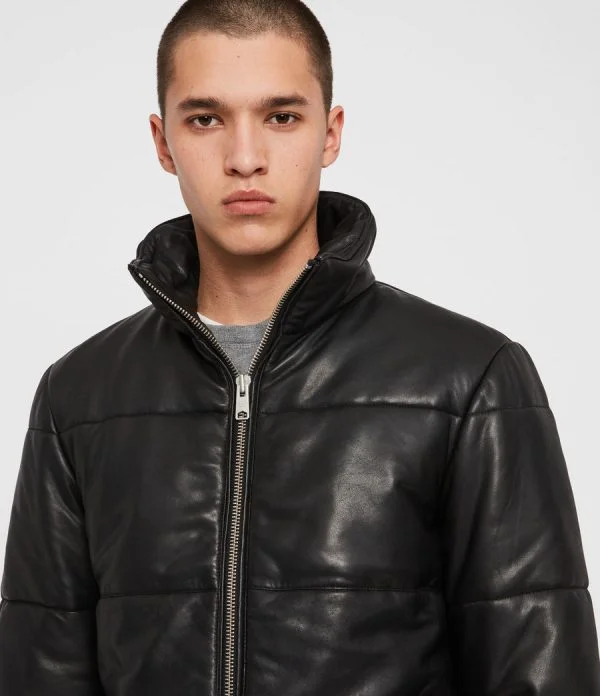 Coronet leather puffer jacket