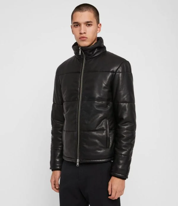 Coronet leather puffer jacket