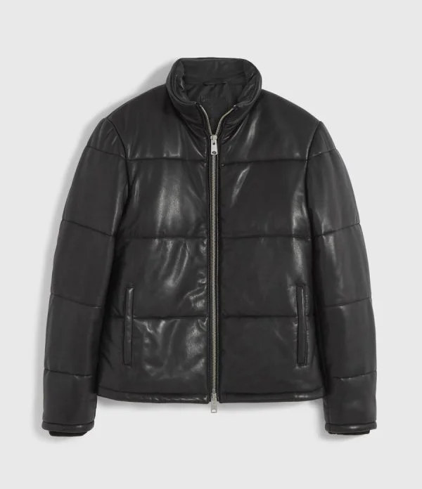 Coronet leather puffer jacket