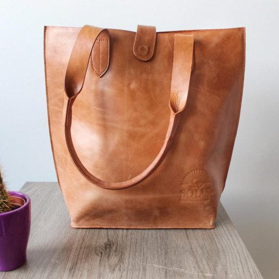 Women's Brown Leather Tote Bag, Work Tote, Gift for Her, Women's Leather Tote Bag
