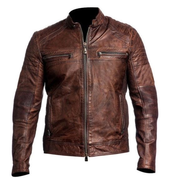 Men's Brown Cafe Racer Jackets In Real Leather