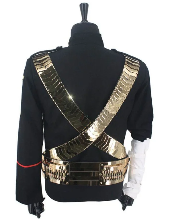 Michael Jackson Jam Golden Belt Jacket